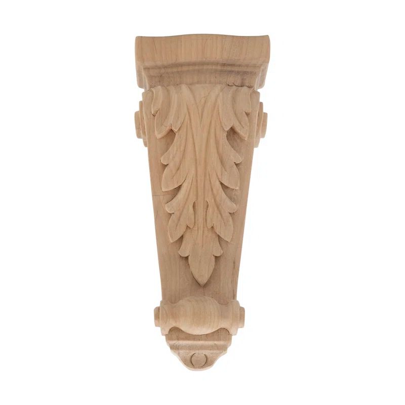 Small Unfinished Hand Carved Alder Wood Corbel