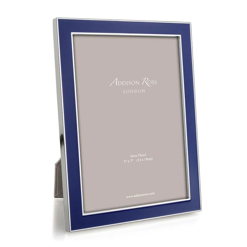 Classic Silver and Royal Blue 4x6 Picture Frame