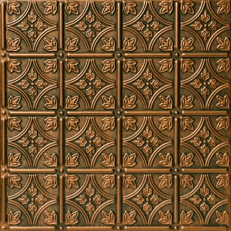 Antique Bronze Floral Polystyrene Glue-Up Ceiling Tile