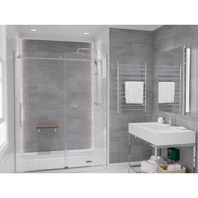 Polished Chrome Adjustable Multi-Head Rainfall Shower System
