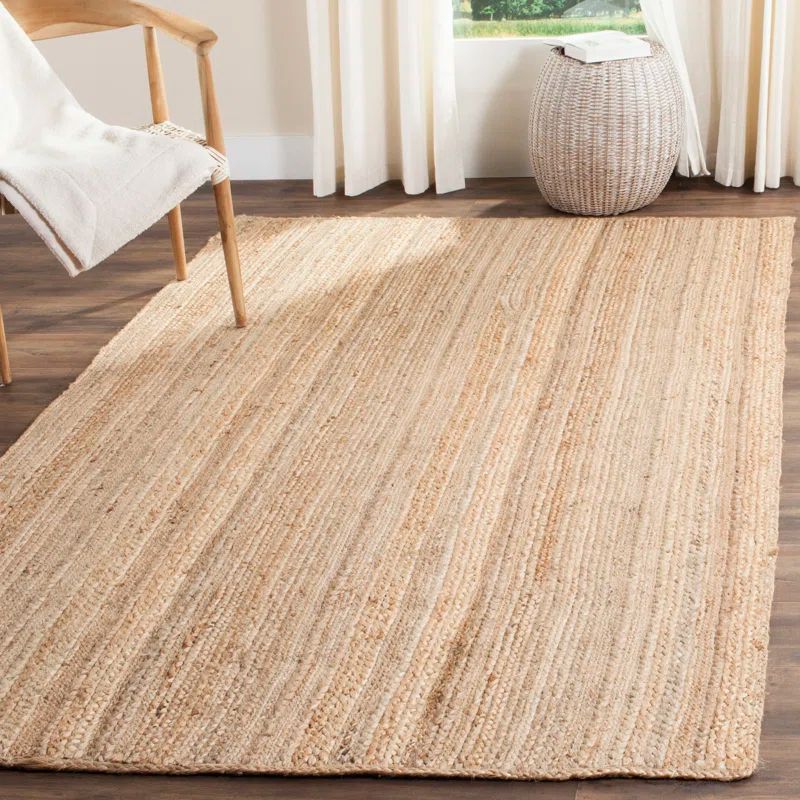 Natural Stripe Handwoven Jute 9' x 12' Rug