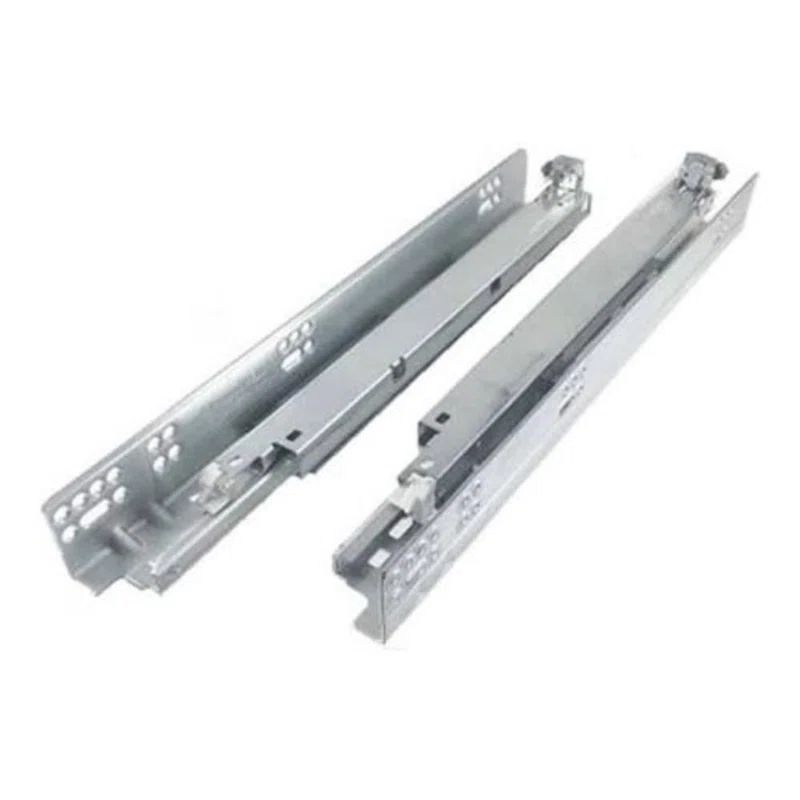 18" Silver Zinc Soft-Closing Full-Extension Undermount Drawer Slides