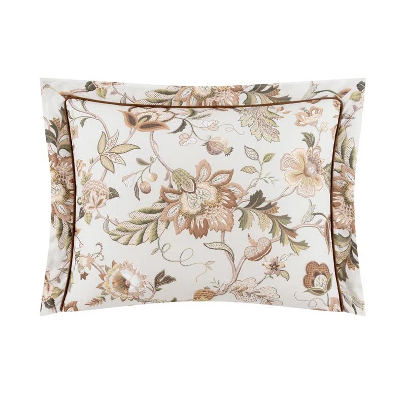 King Gray Cotton Reversible Floral Comforter Set