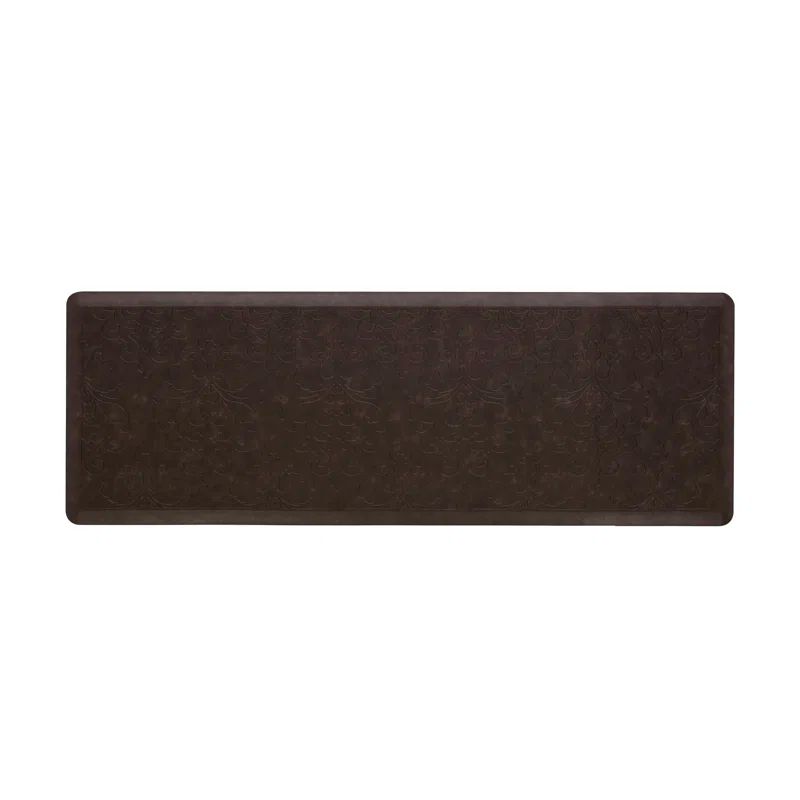 Marni Brown Anti-Fatigue Memory Foam Kitchen Mat 17.5" x 48"