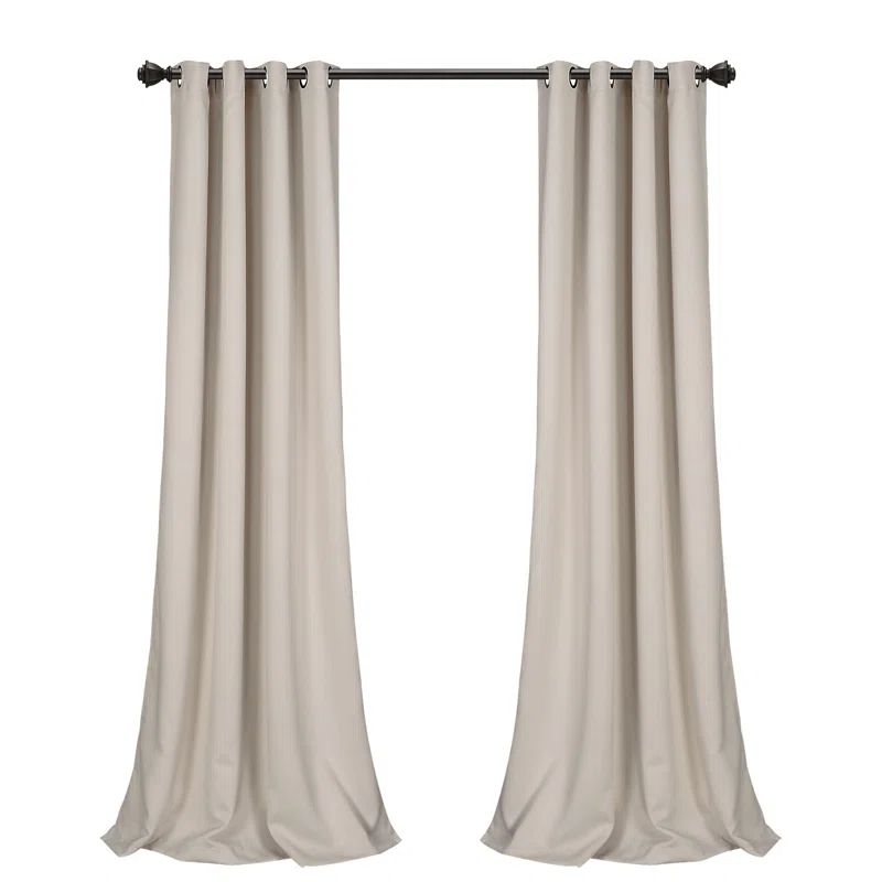 Wheat Blackout Grommet Polyester Window Panels, 52"W x 84"L
