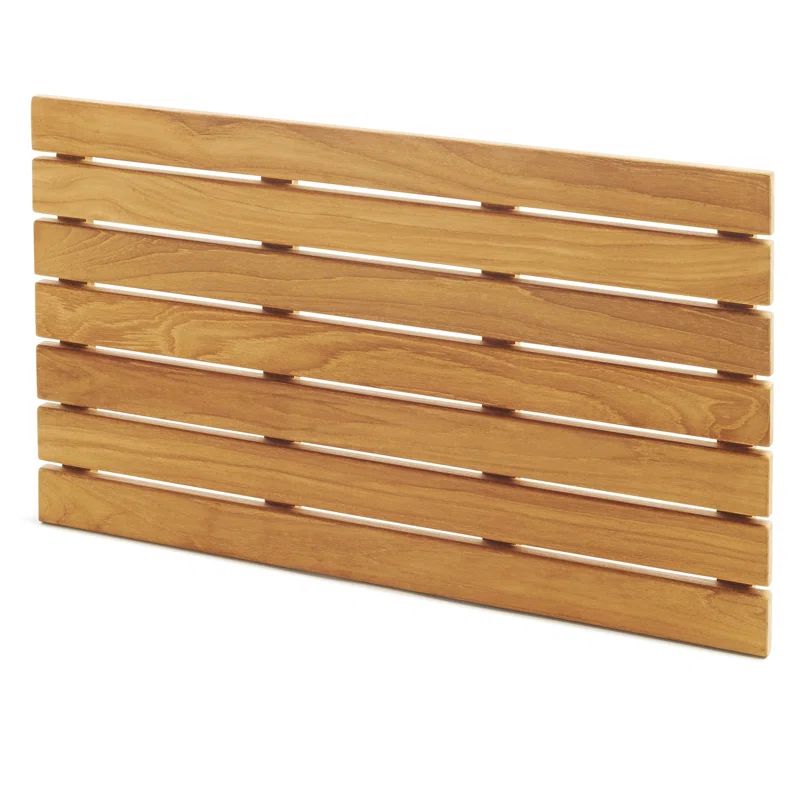 Natural Teak Wood 26" x 16" Shower Mat