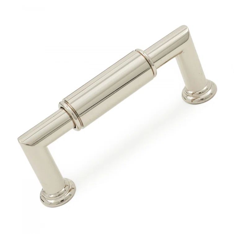 Polished Nickel Cylinder 3'' Bar Pull with Mounting Hardware