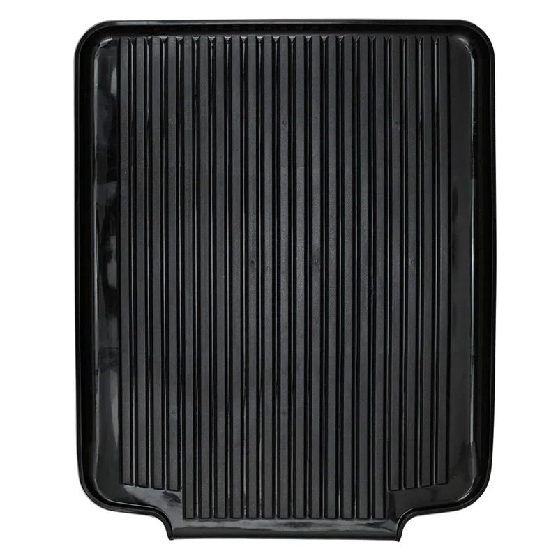 Black Plastic Ridged Dish Drain Board