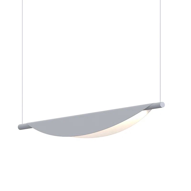 Tela Dove Gray LED Linear Indoor/Outdoor Pendant