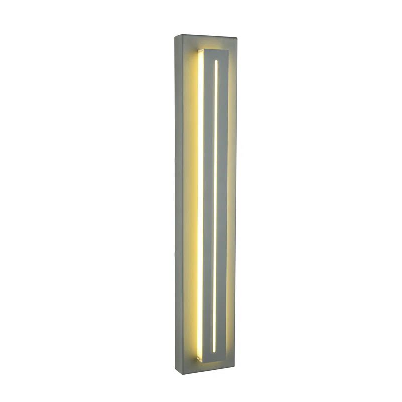 Modern Silver Aluminum LED Outdoor Wall Light