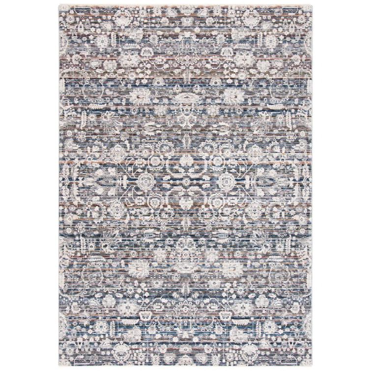 Light Blue Hand-Knotted Synthetic 6' x 9' Rug