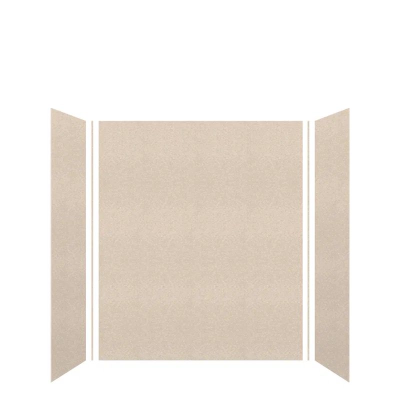 Cashew Velvet 72" x 60" Solid Surface Shower Wall Kit
