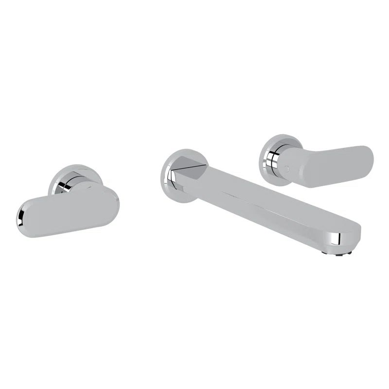 Polished Nickel Wall Mounted Brass Lavatory Faucet