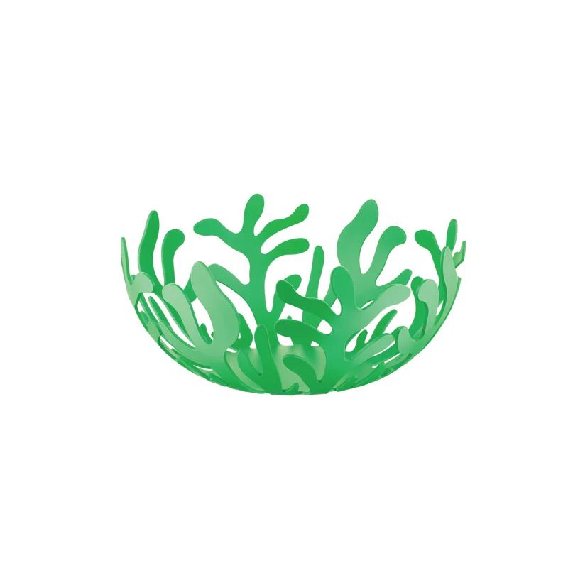 Small Green Abstract Stainless Steel Fruit Bowl