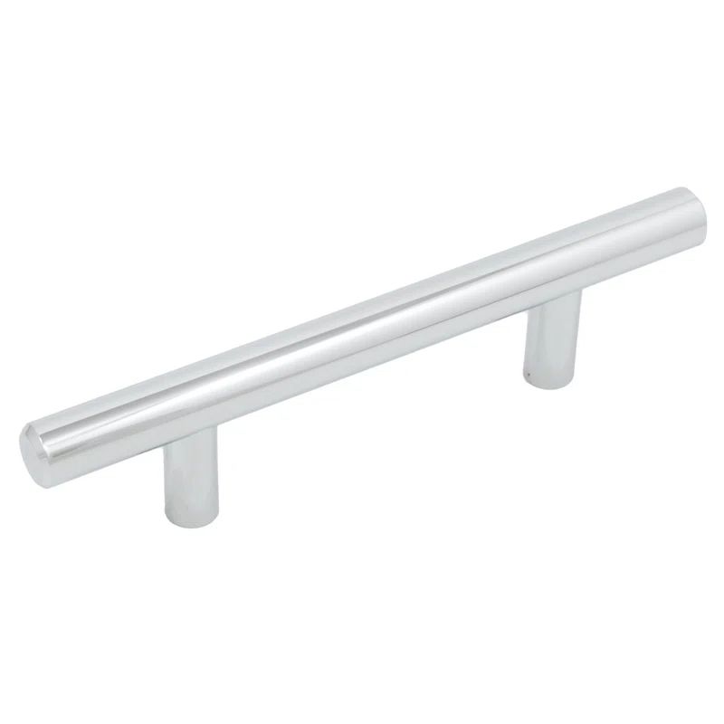 Polished Chrome 3-Inch Bar Cabinet Pull with Mounting Hardware