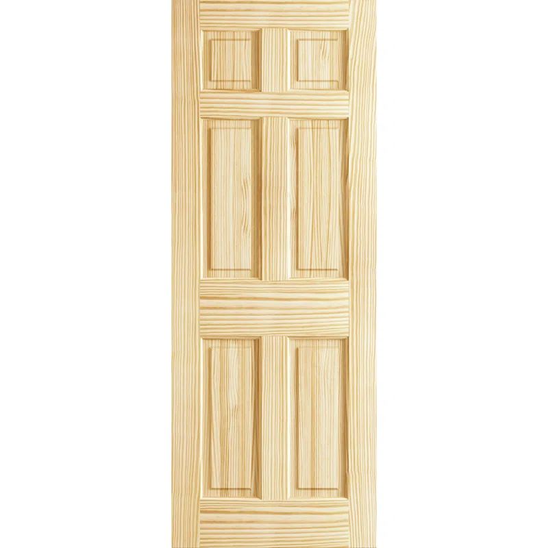 Paneled Solid Pine Unfinished Standard Door, 28" x 80"