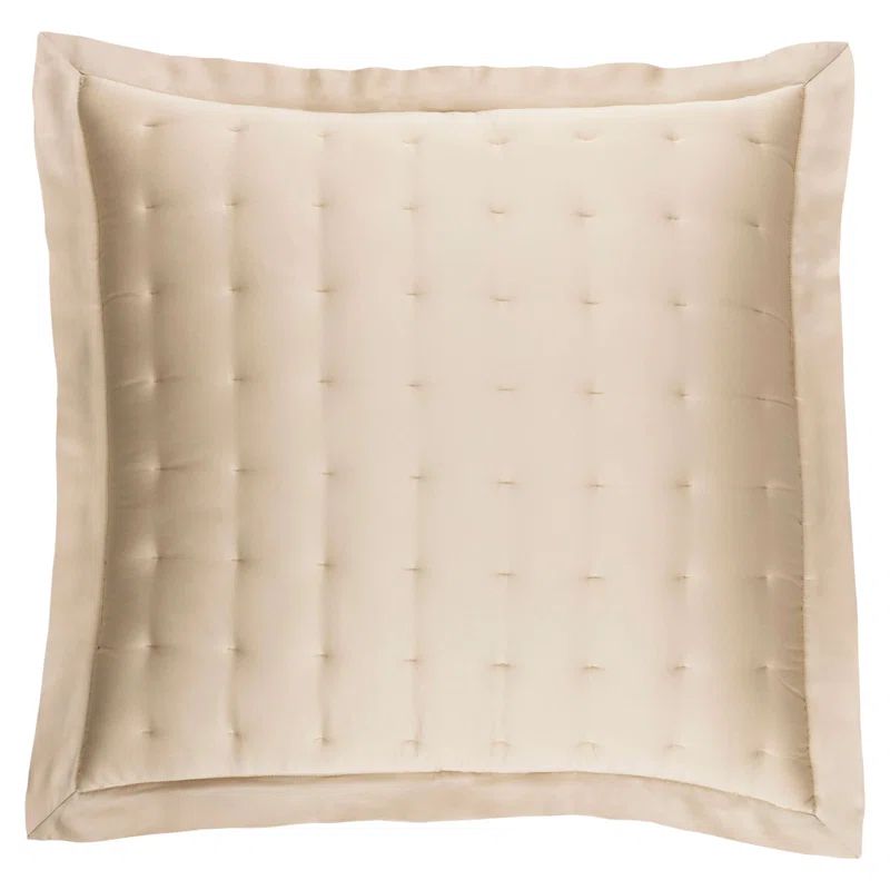 Euro Sand Solid Polyester Puff Sham