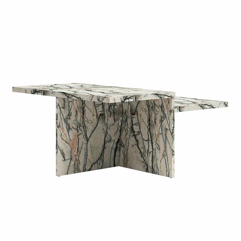 Brielle Faux Onyx Marble Two-Tiered Coffee Table