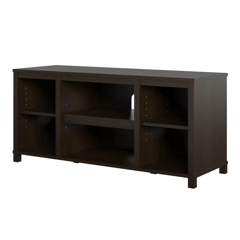 Espresso Laminated Particleboard TV Stand with Open Storage for TVs up to 50"
