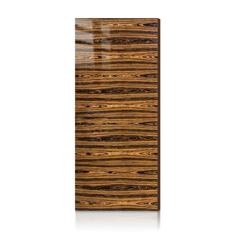 Walnut High Gloss Smooth Flush Hollow Core MDF Interior Door Slab