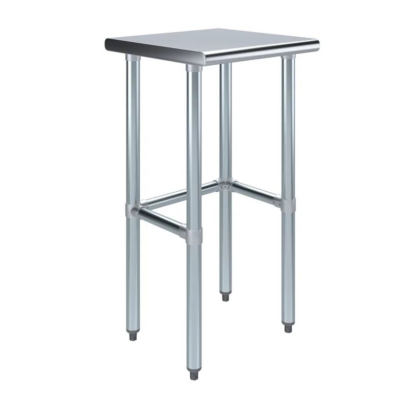 18" Stainless Steel Utility Work Table with Galvanized Shelf
