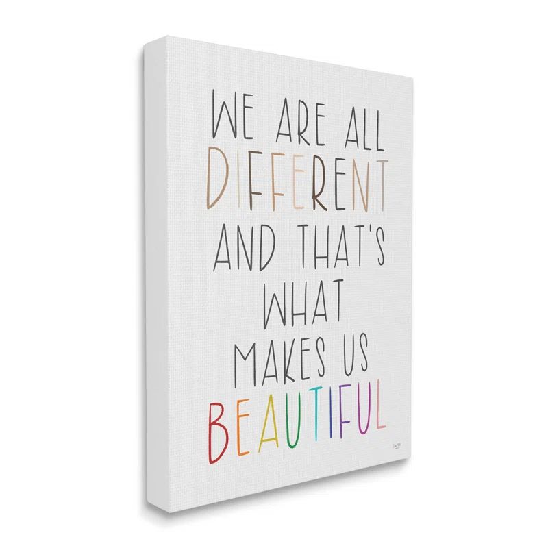 Inspirational Quote Canvas Wall Art with Wooden Frame
