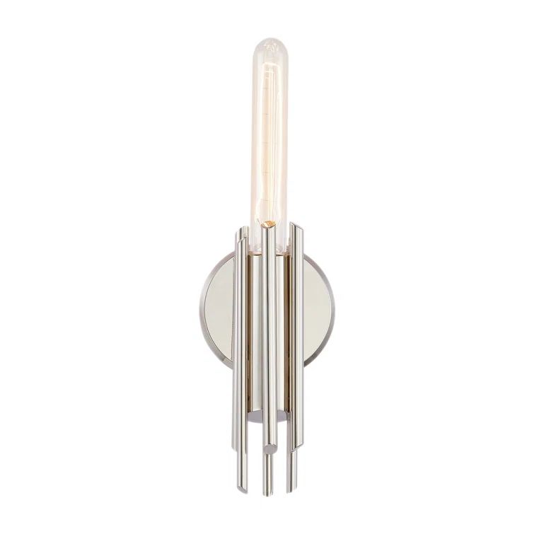 Torres Polished Nickel Dimmable Iron Bath Sconce