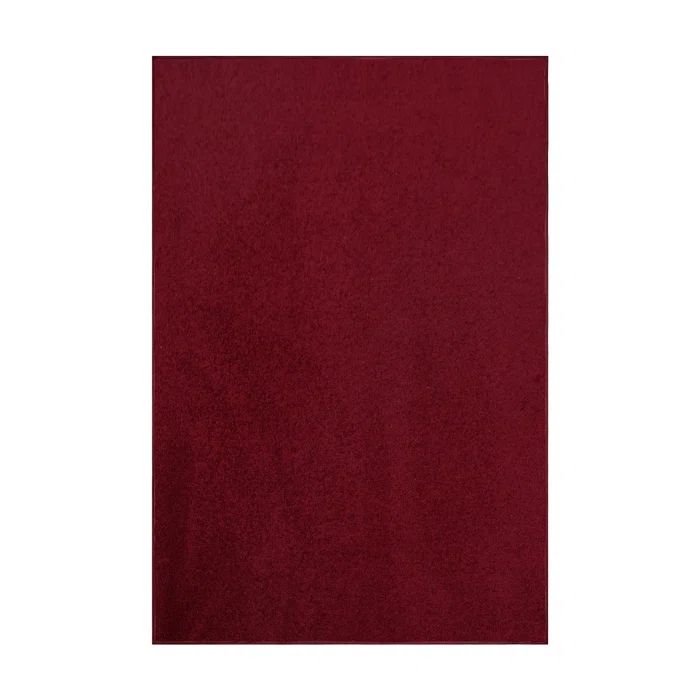 Burgundy 2' x 4' Solid Color Stain-Resistant Kids Rug