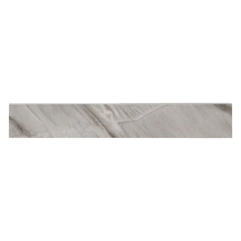 Eden Bardiglio 24" x 4" Polished Porcelain Bullnose Tile Trim