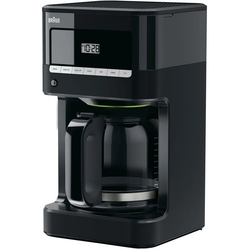 Braun Black 12-Cup Programmable Glass Carafe Coffee Maker