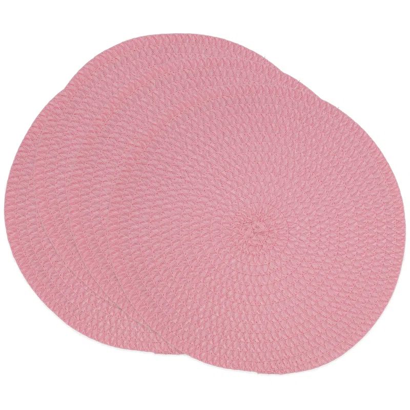 Pink Round Design Placemats Set of 4