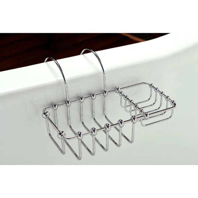 Polished Chrome Clawfoot Tub Soap and Sponge Holder