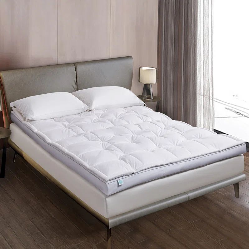 Twin White Down Featherbed Mattress Topper