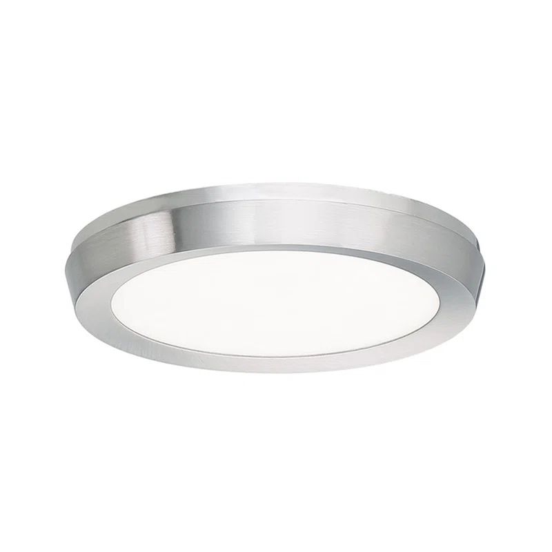 Sleek Argo Edge-Lit LED Flush Mount in Brushed Nickel