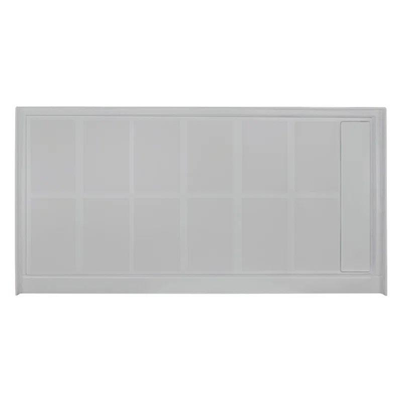 Gray 60'' x 32'' Rectangular Resin Shower Base with Right Drain