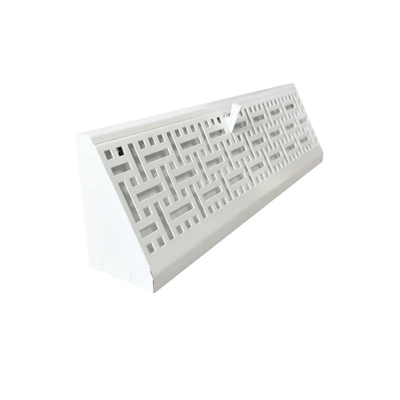 Imperial White Metal Decorative Baseboard Register, 15"