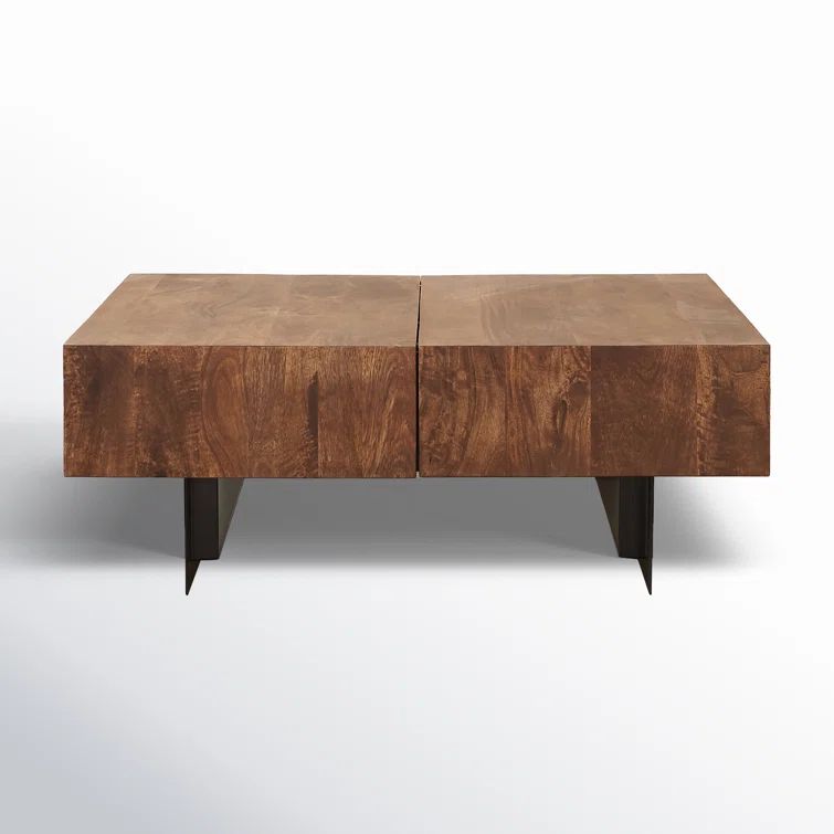 Glide Modern Extendable Coffee Table with Hidden Storage in Gray Olive