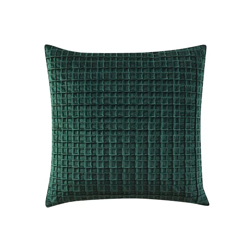 Evergreen Velvet 18" Square Decorative Throw Pillow