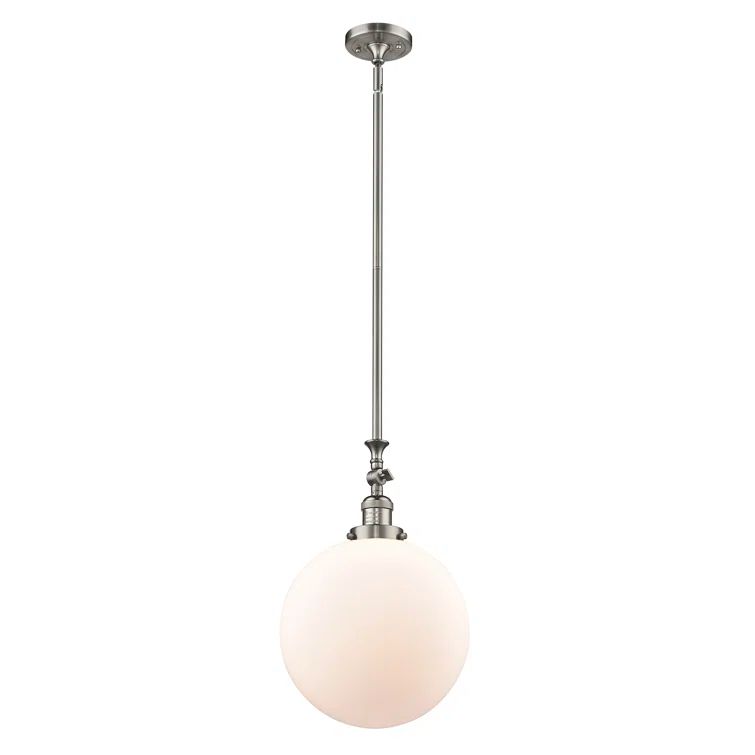 Beacon 18" Satin Nickel Glass Mini Globe Pendant Light