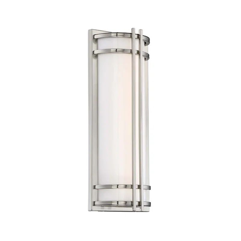 27" Stainless Steel and White Dimmable LED Wall Sconce