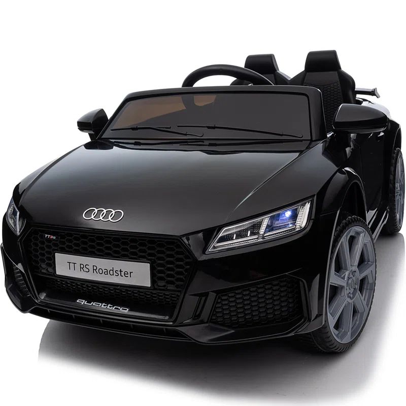 Black 6V Audi TT RS Electric Ride-On Car with Remote