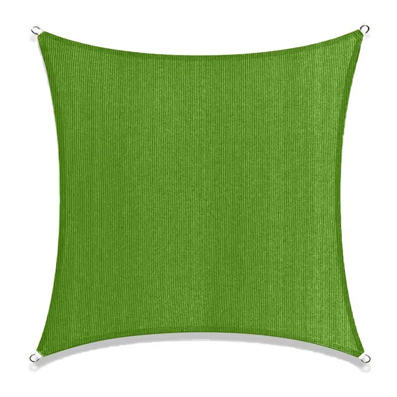 Green 12 ft. Square HDPE Patio Shade Sail