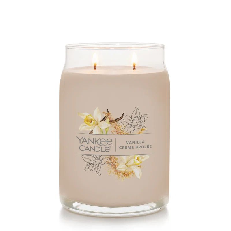 Vanilla Crème Brulée Scented Red Soy Jar Candle, 20 oz