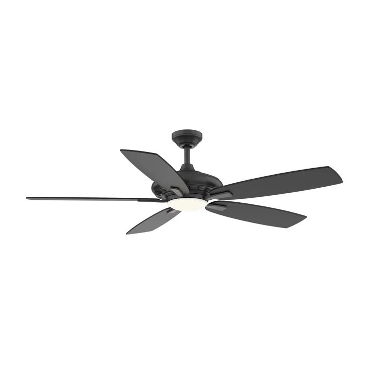 Baskinville 52" Matte Black LED Ceiling Fan with Remote