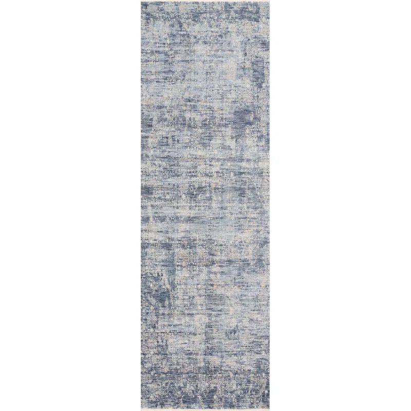 Elysian Blue Diamond Synthetic Rectangular Rug - 9'6" x 12'5"