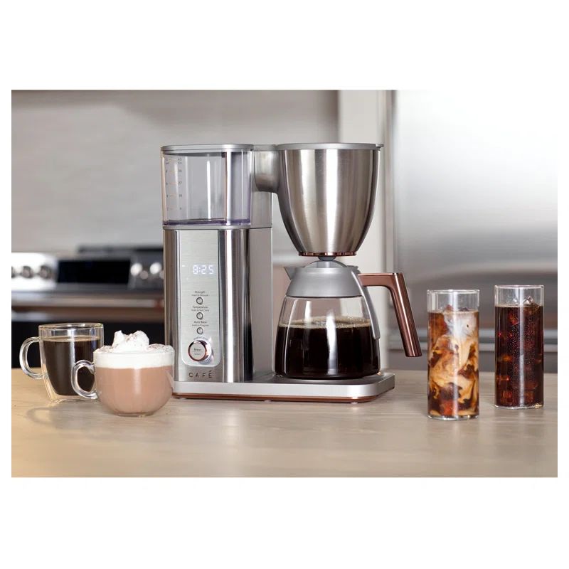 Stainless Steel 10-Cup Programmable Drip Coffee Maker with Grinder
