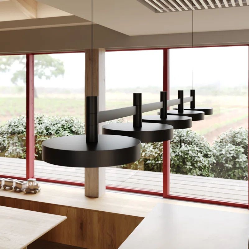 Systema Staccato 57'' Black Aluminum LED Kitchen Island Pendant