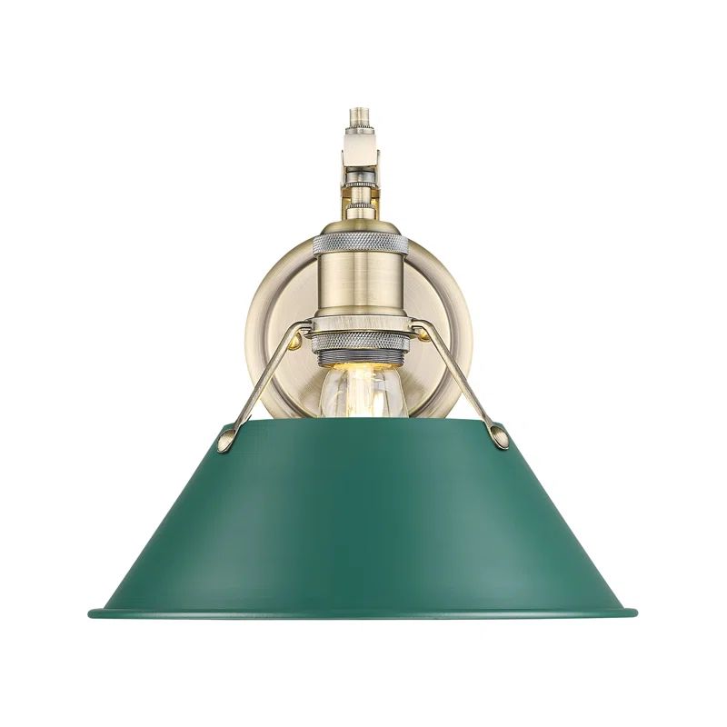 Orwell Aged Brass and Pine Green 1-Light Wall Sconce