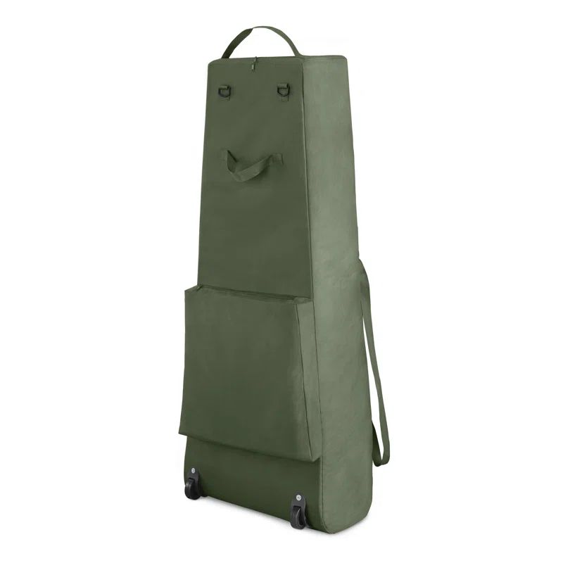 Extra-Large Green Upright Christmas Tree Storage Bag with Wheels