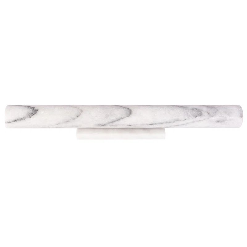 White Matte Marble Rolling Pin with Stand
